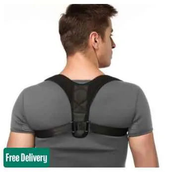 Adjustable Back Posture Corrector Brace for Men & Women – Large Size Support
