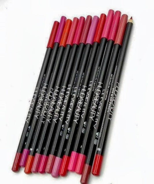 pack of 12 Huda beauty Lip & Eye pencils
