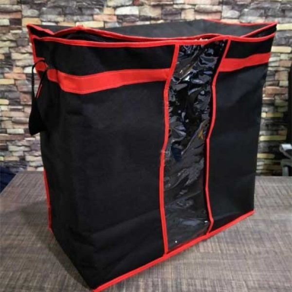 Black Foldable Storage Bag – Cloth Blanket Organizer for Wardrobe