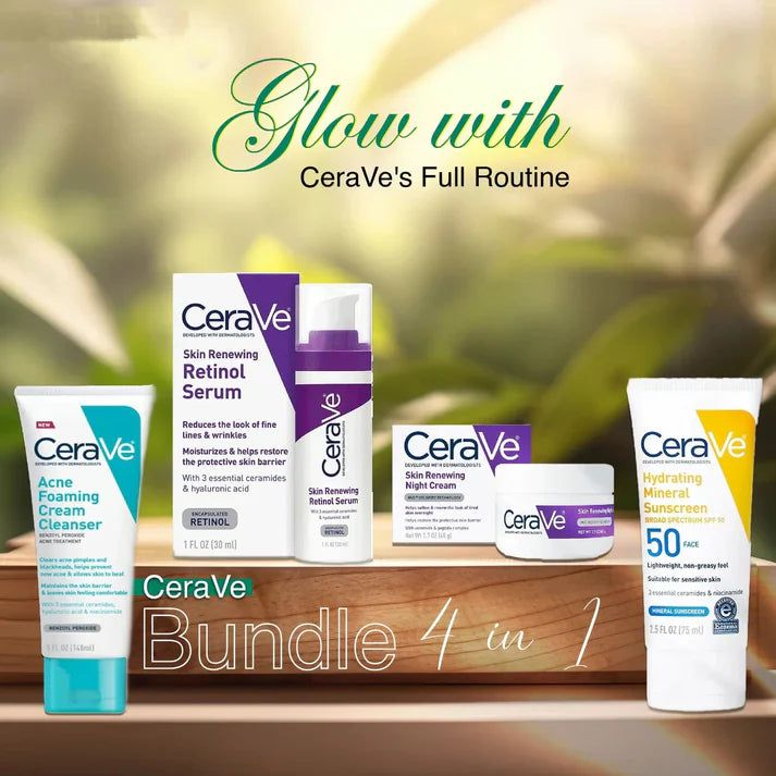 CeraVe 4-in-1 Skincare Kit for Radiant, Healthy Skin