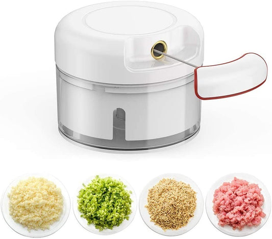 Hand-Powered Mini Food Chopper – Grinder, Mixer, Blender for Meat, Fruits, Nuts