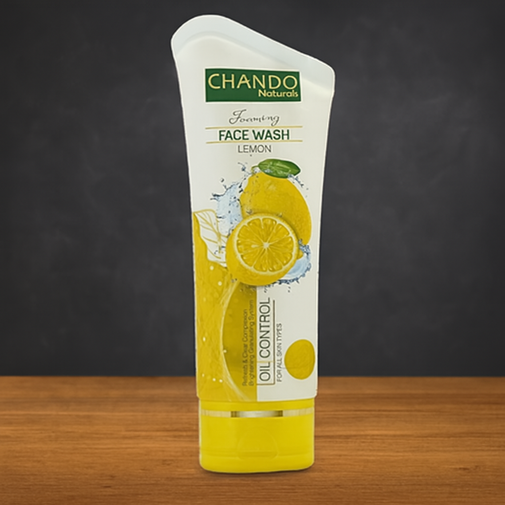 Chando Natural Foaming Face Wash Lemon – Oil Control & Refreshing Cleanser for All Skin Types (100g)