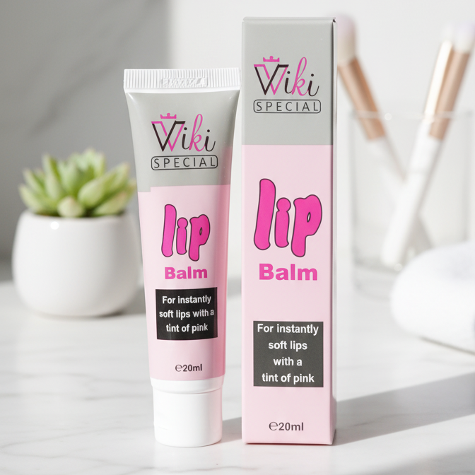 Wiki Pink Color Lip Balm – Moisturizing, Natural Tint, Smooth & Hydrating Formula for Soft Lips – Everyday Lip Care (20ml)