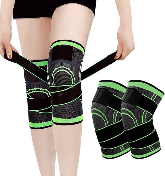 Knee Support Band For Pressure Weaving With 3D Weave Protection Against Injury Pressure Adjustable Knee Support For Men And Women (1 Piece With Box)
