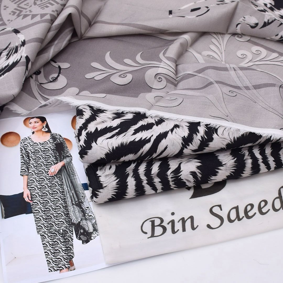 “Bin Saeed Khaddar 3-Piece Suit for Men – Traditional Pakistani/Ethnic Wear”
