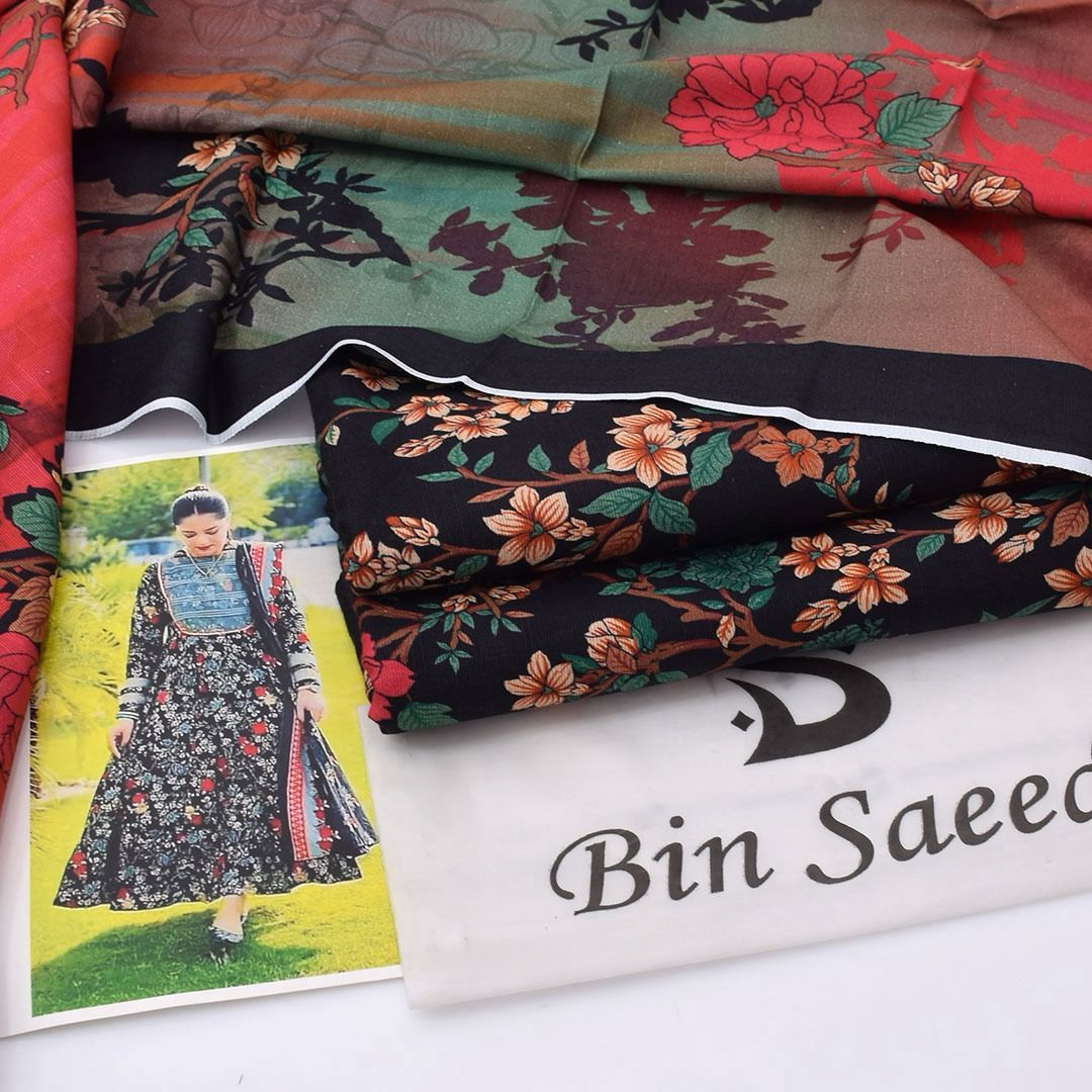 “Bin Saeed Khaddar 3-Piece Suit for Men – Traditional Pakistani/Ethnic Wear”