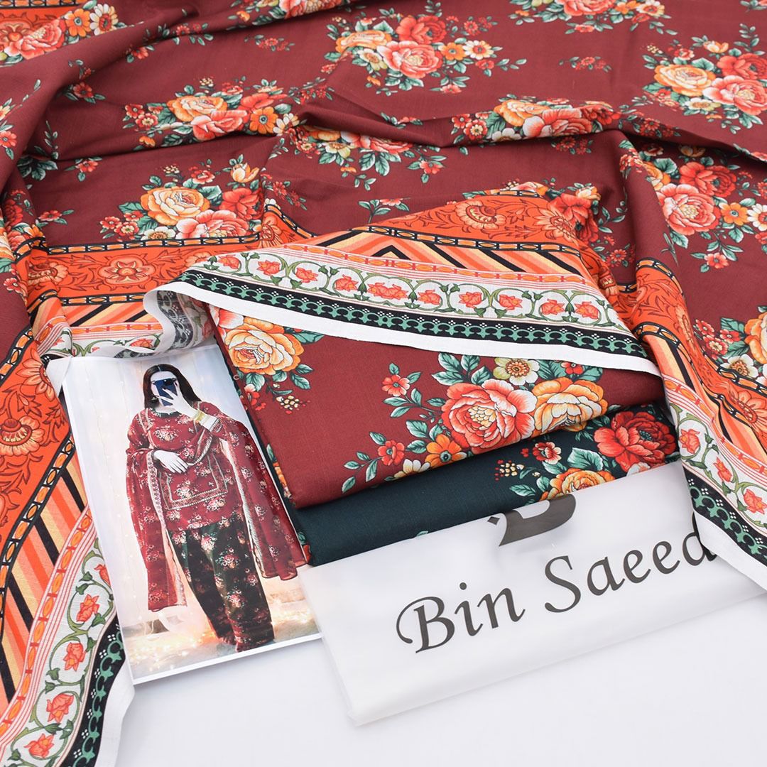 “Bin Saeed Khaddar 3-Piece Suit for Men – Traditional Pakistani/Ethnic Wear”