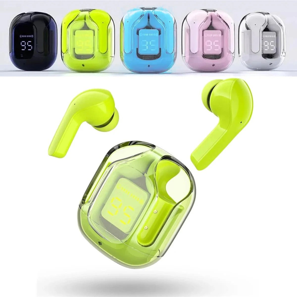 T8 Crystal Wireless Earphones - Transparent (Air 39)